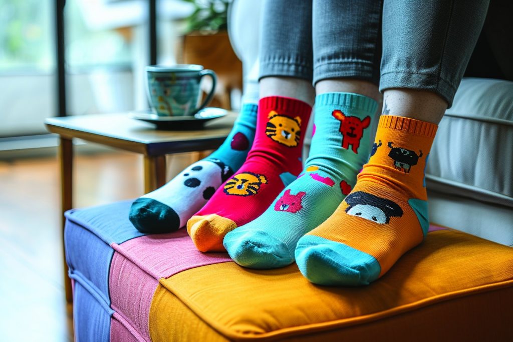 Chaussettes thématiques : comment elles peuvent égayer votre journée