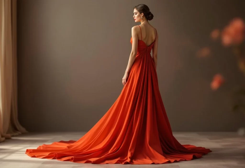Effet red carpet : la robe trapèze longue, star des looks d’événement