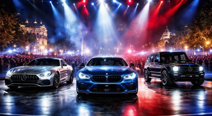 découvrez comment mercedes-benz et bmw révolutionnent les spectacles automobiles en illuminant les scènes françaises avec des voitures de prestige et des performances éblouissantes.