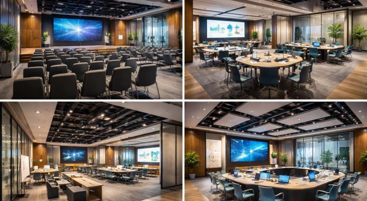 louez des salles modulables idéales pour théâtre d'entreprise et formations interactives, avec scénographie personnalisée pour une expérience immersive et professionnelle.