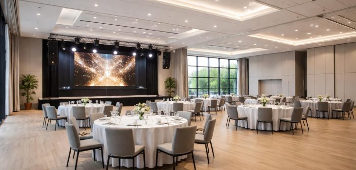 louez une salle événementielle équipée de matériels scéniques modernes et d'espaces modulables, idéale pour vos réceptions et événements sur mesure.