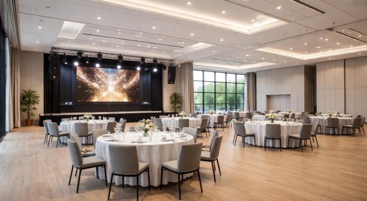 louez une salle événementielle équipée de matériels scéniques modernes et d'espaces modulables, idéale pour vos réceptions et événements sur mesure.