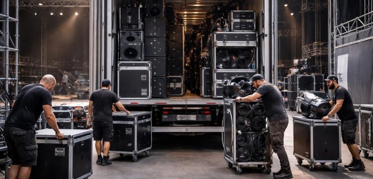 découvrez nos solutions de transport de matériel scénique adaptées aux spectacles vivants et tournées, garantissant sécurité, efficacité et flexibilité pour vos équipements.