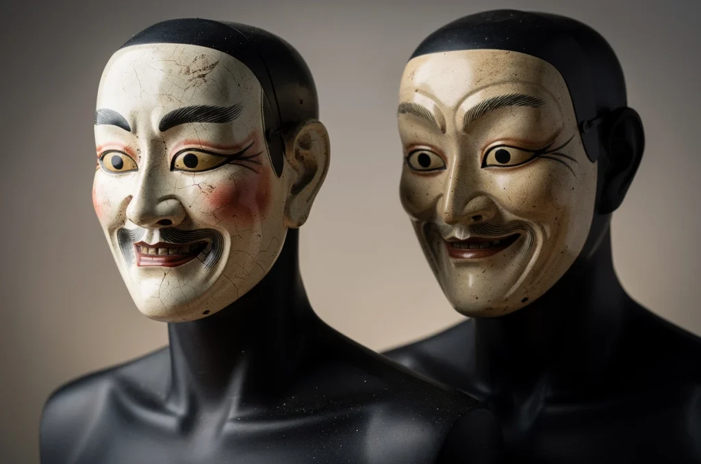 L’élégance mystérieuse des masques nô dans les silhouettes minimalistes modernes