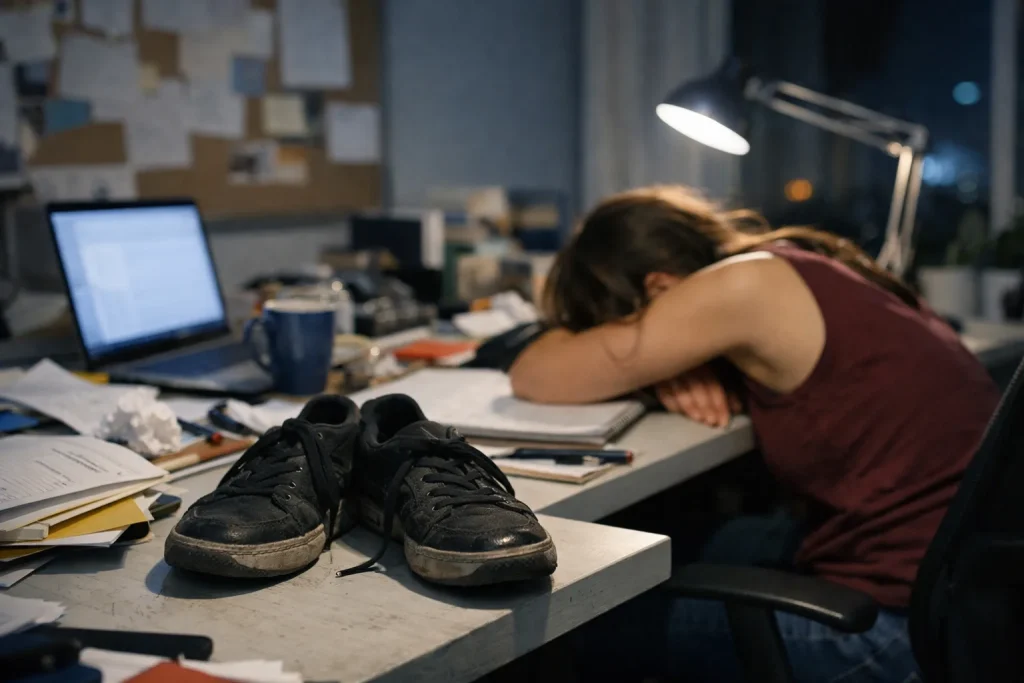 Des chaussures pour tenir la nuit, pas pour la photo